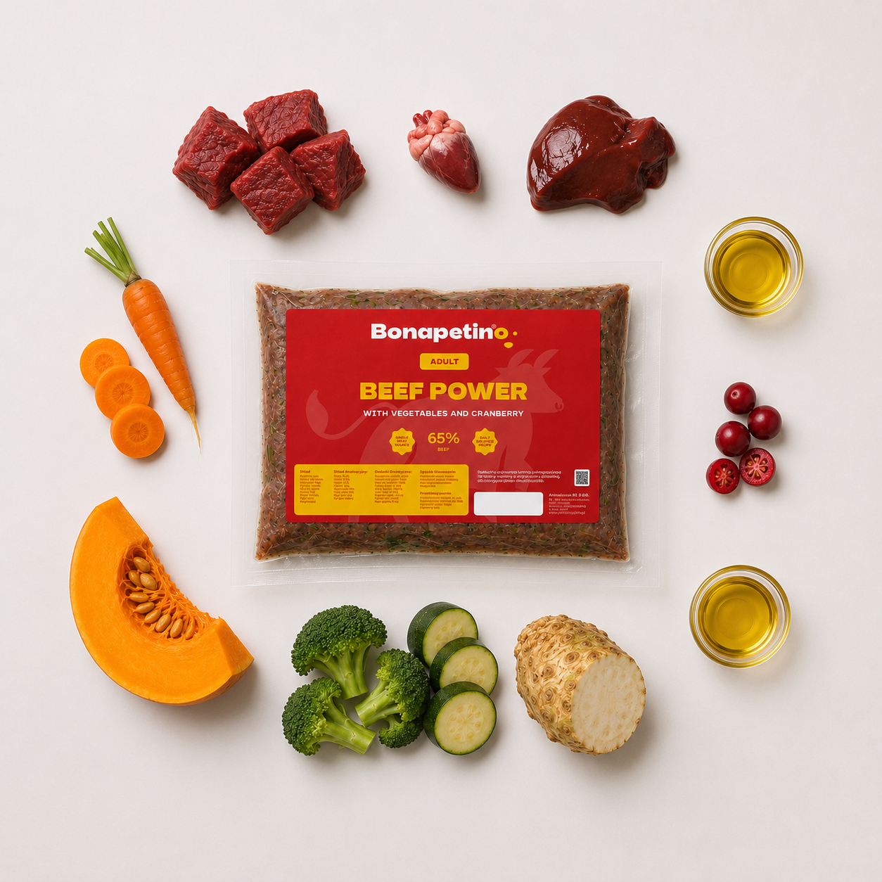 ADULT BEEF POWER - wołowina z warzywami i żurawiną