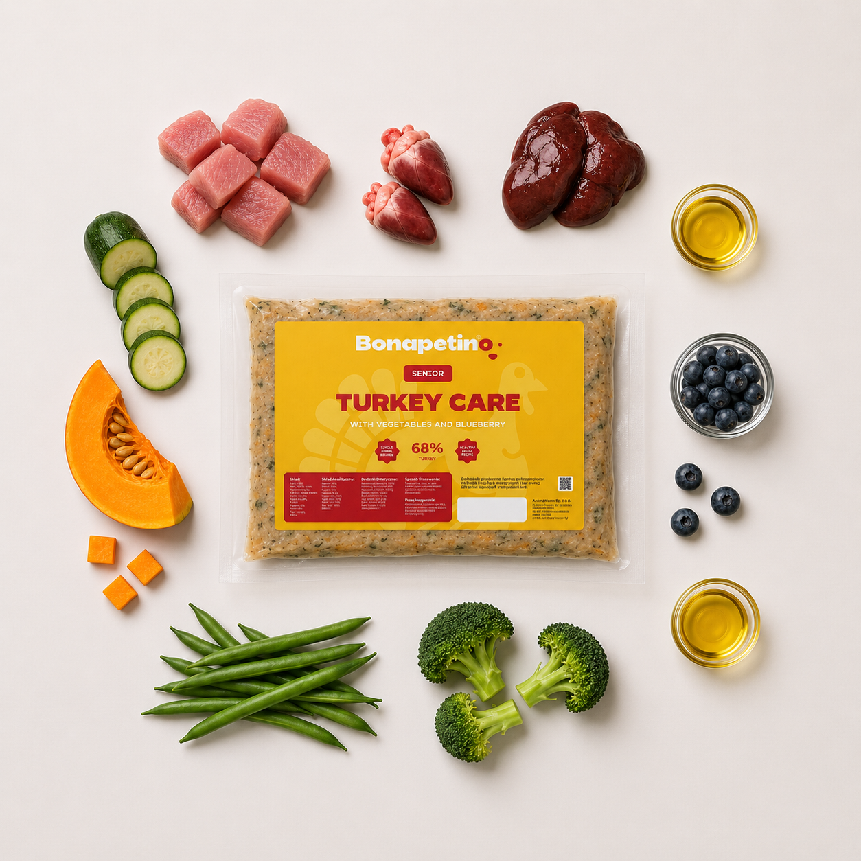 SENIOR TURKEY CARE - indyk z warzywami i borówkami